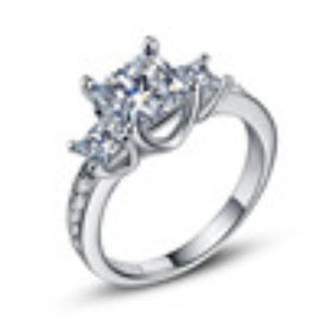RING EXQUISITE FASHION LADIES ZIRCON RING SIL